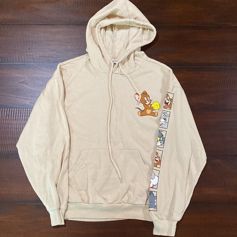 Tom & Jerry Men's Size Small Hoodie Sweatshirt w/ Colorful Graphics